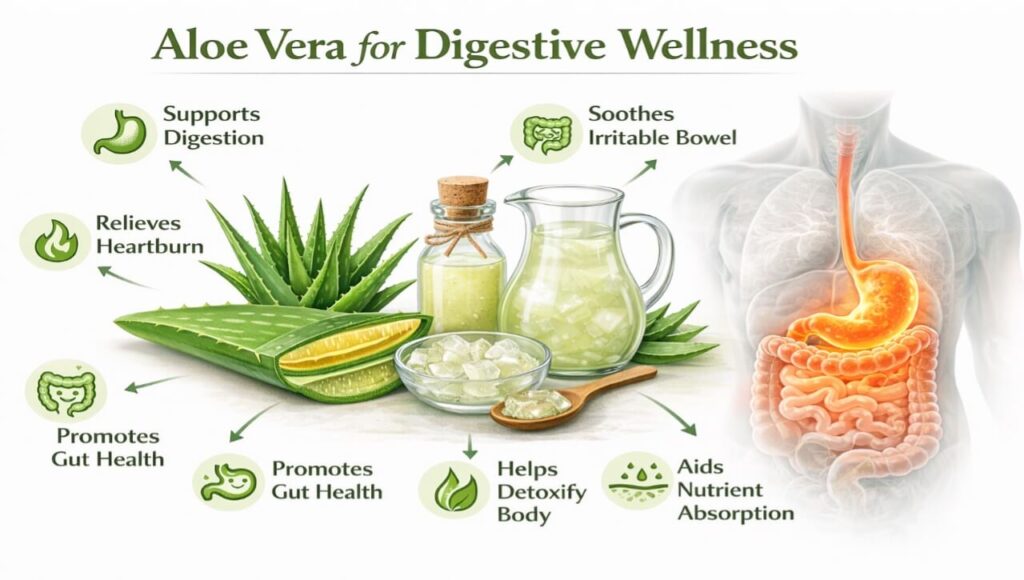 Skin ki paraton mein Aloe vera kaise collagen badhata hai uska scientific diagram.