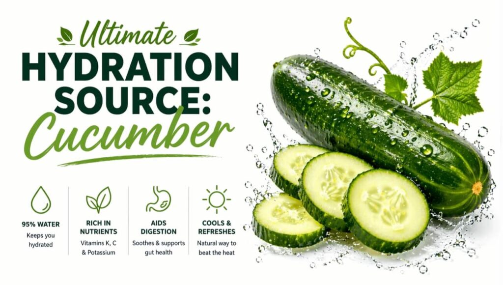 Kheere ke andar ka paani aur minerals jo body ko hydrate rakhte hain.