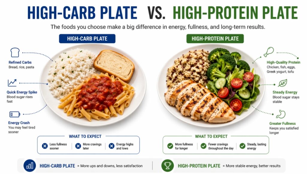 Kaise protein-rich dinner metabolism ko fast karta hai aur carbs fat badhate hain.