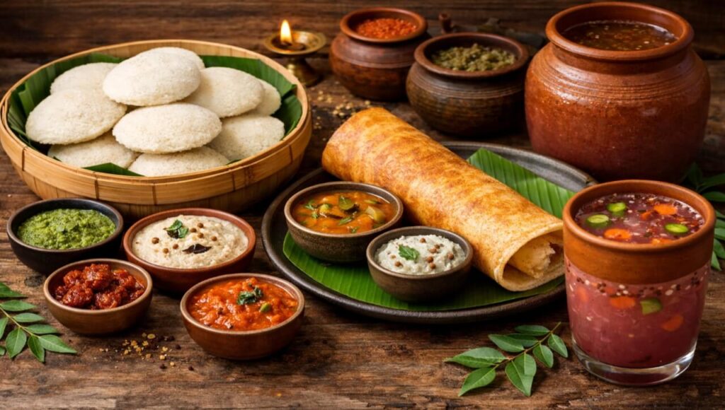 Dahi Se Gas Aur Acidity Kaise Door Karein? (Scientific Guide 2026) Indian fermented foods jaise idli, dosa aur kanji jo gut health aur digestion ke liye best hain.