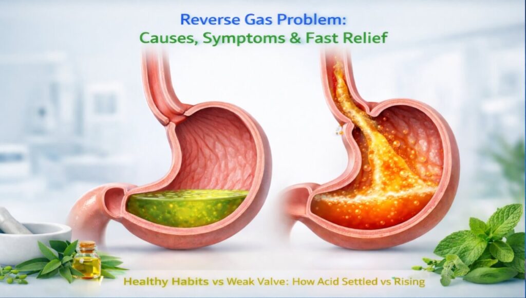 Reverse gas aur acid reflux ka scientific ilaaj aur pet ki jalan dur karne ke desi nuskhe.