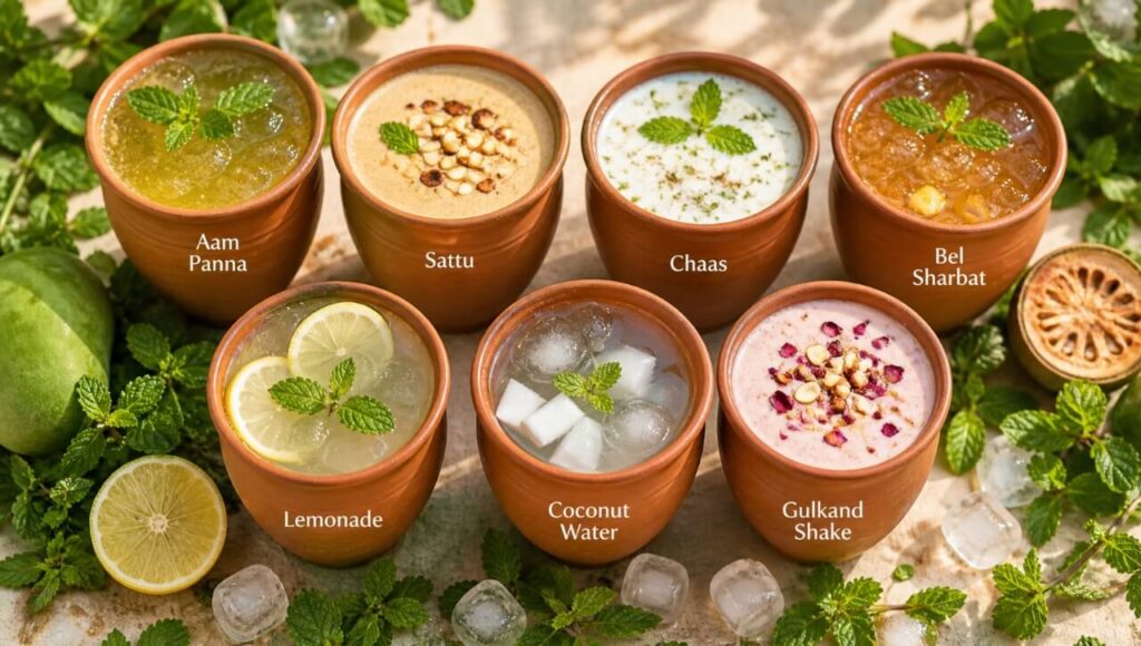 7 powerful home remedy drinks like Aam Panna, Sattu, and Bel Sharbat to prevent heatstroke and dehydration in summer.