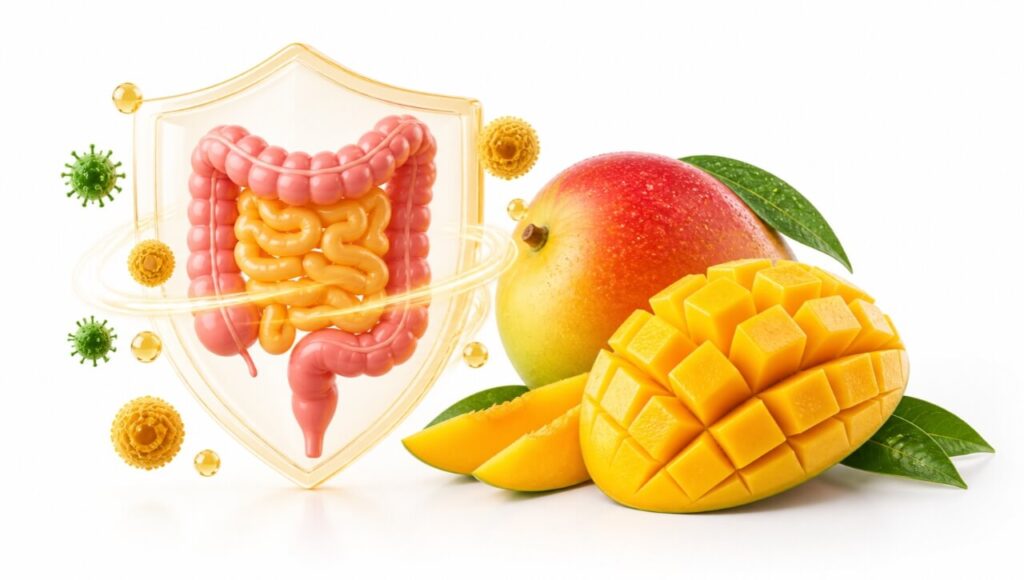 Aam ke enzymes kaise pachan aur immunity mein madad karte hain.